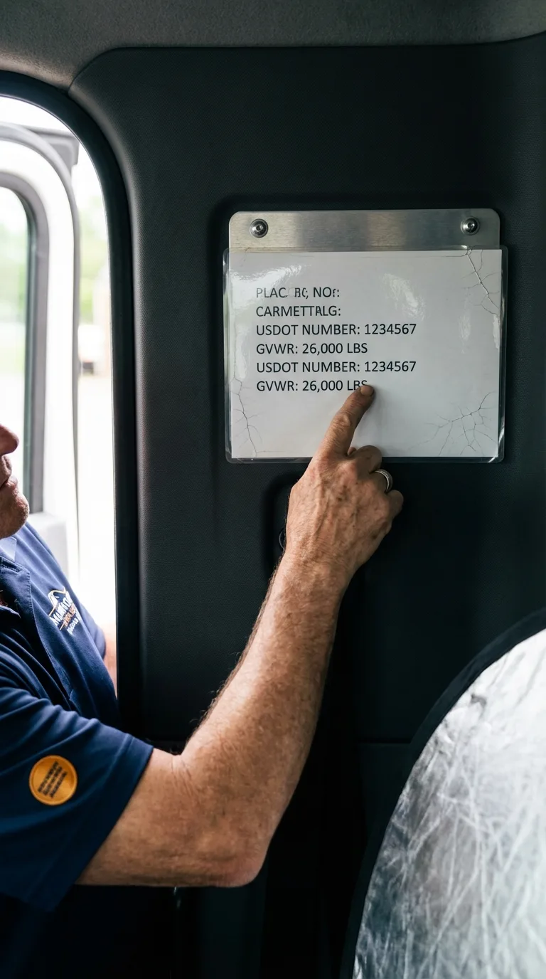 USDOT licensing placard verification in Solomon